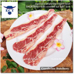 Beef rib SHORTRIB daging iga sapi frozen Australia GREENHAM crossed cuts for galbi bulgogi 3/8" 1cm (price/kg 11-12pcs)